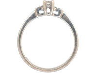 Platinum, Three Stone Baguette Diamond Ring