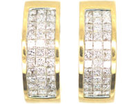18ct Gold & Diamond Hoop Earrings