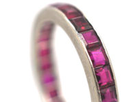 Art Deco 18ct White Gold & Ruby Eternity Ring