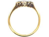 Edwardian 18ct Gold & Platinum Diamond Cluster Ring