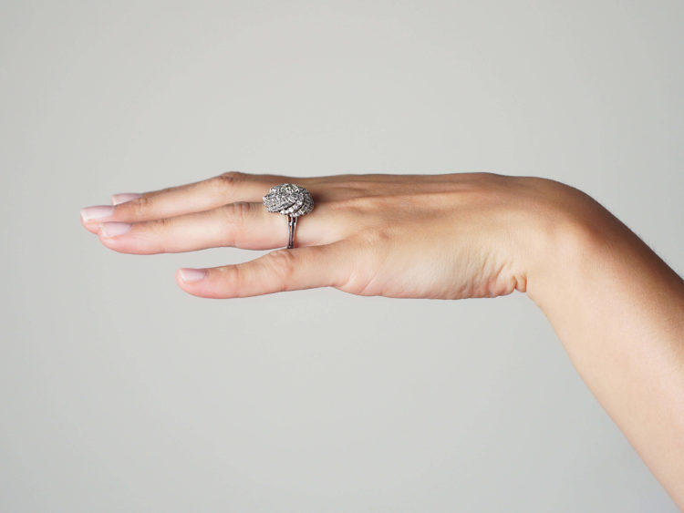 18ct White Gold & Diamond Turban Ring