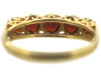 9ct Gold Five Stone Garnet Ring