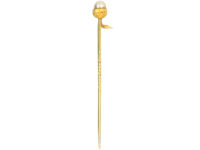 Edwardian 15ct Gold & Natural Pearl Acorn Tie Pin