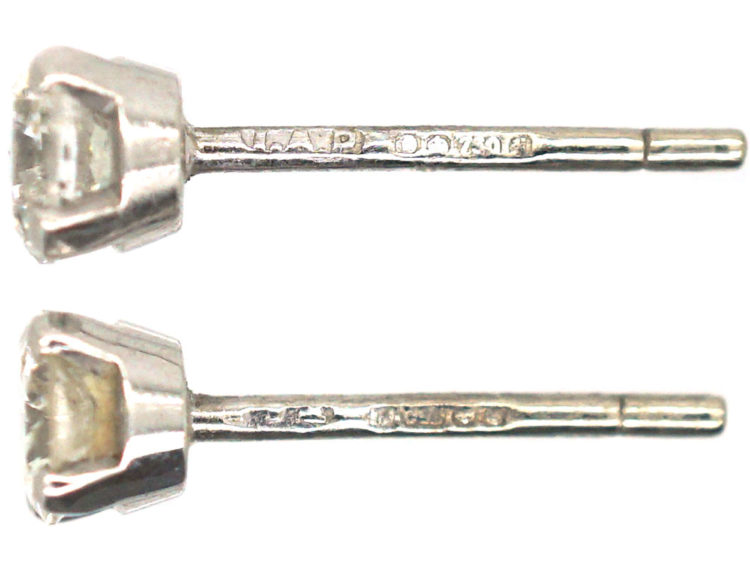 18ct White Gold & Diamond Stud Earrings