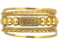 Georgian 18ct Gold Puzzle Ring with Monogram