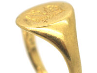 Edwardian 18ct Gold Signet Ring with Griffin Intaglio
