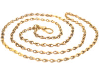 Victorian 15ct Gold Medium Length Ornate Chain with Dog Clip