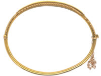 Edwardian 15ct Gold, Sapphire & Diamond Bangle