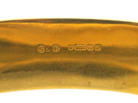 Retro 9ct Gold Bangle with Engraved Foliate Motifs