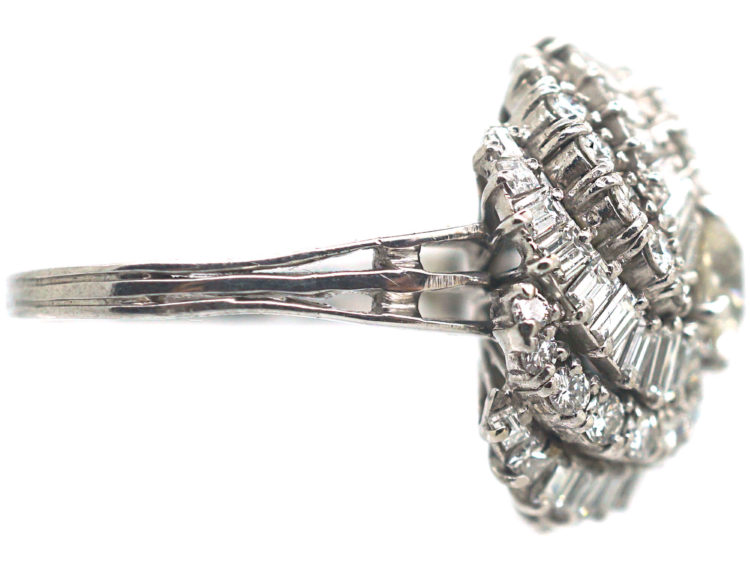 18ct White Gold & Diamond Turban Ring