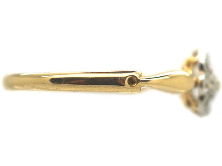 Edwardian 18ct Gold & Platinum, Diamond Daisy Cluster Ring