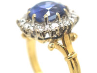 18ct Gold, Sapphire & Diamond Cluster Ring