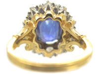 18ct Gold, Sapphire & Diamond Cluster Ring
