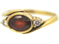 18ct Gold, Garnet and Diamond Ring