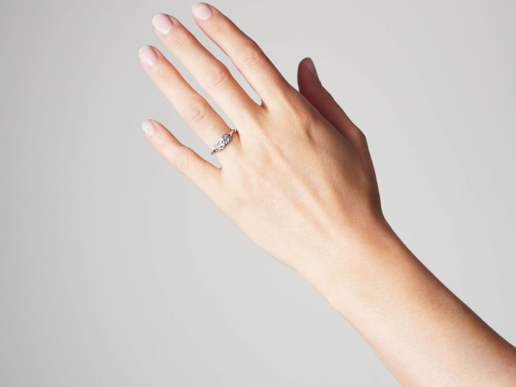 Art Deco 18ct Gold & Platinum Diamond Ring