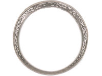 Art Deco Platinum & Baguette Diamond Half Eternity Ring