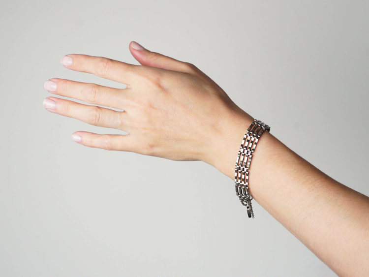 Silver Gate Bracelet with Padlock