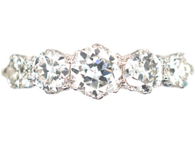 18ct White Gold & Diamond Five Stone Ring