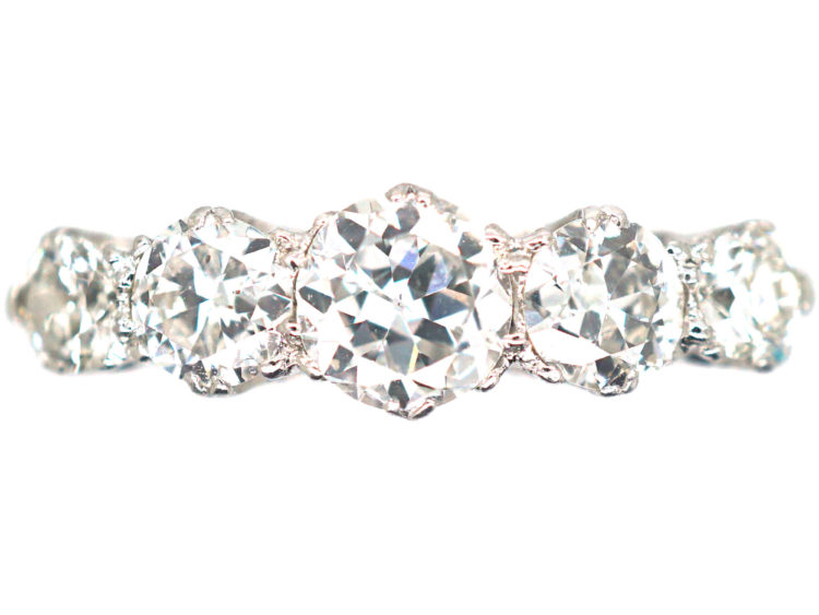 18ct White Gold & Diamond Five Stone Ring