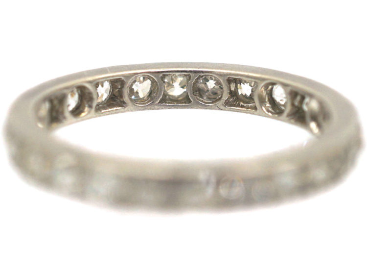 Art Deco 18ct White Gold & Diamond Eternity Ring