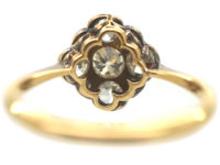Edwardian 18ct Gold & Platinum Diamond Cluster Ring