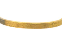 Victorian 18ct Gold Bangle set with Diamonds & Natural Split Pearls