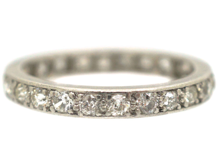 Art Deco 18ct White Gold & Diamond Eternity Ring