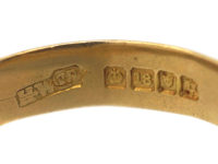 Edwardian 18ct Gold Knot Ring set with Three Diamonds