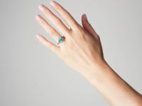 Art Deco 18ct White Gold Zircon Ring