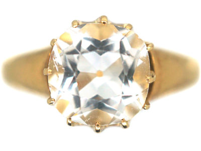 Victorian 18ct Gold & Rock Crystal Ring