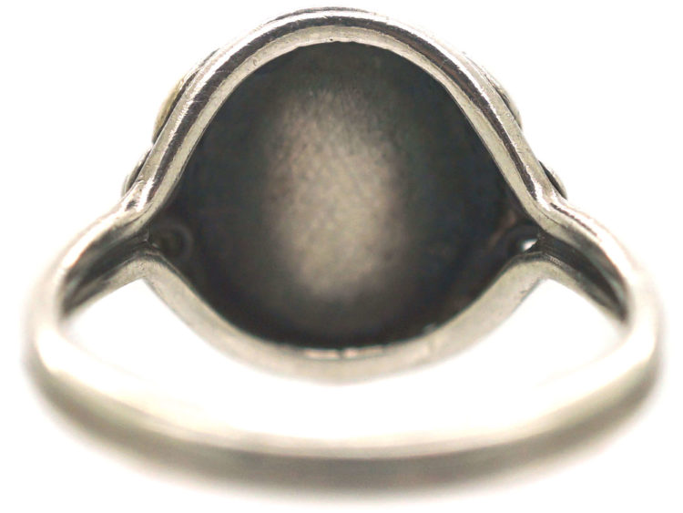 Arts & Crafts Silver & Gold, Water Opal Ring