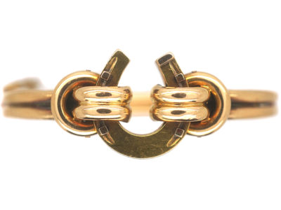 Victorian 9ct Gold Horse Shoe Bangle
