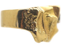 Modernist 18ct Gold Ring set with Three Diamonds by Bjorn Wekkstrom