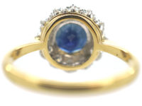 18ct Gold, Sapphire & Diamond Cluster Ring