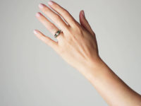 Regency 18ct Gold, Briolette Cut Diamond & Emerald Ring