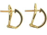 18ct Gold & Diamond Hoop Earrings