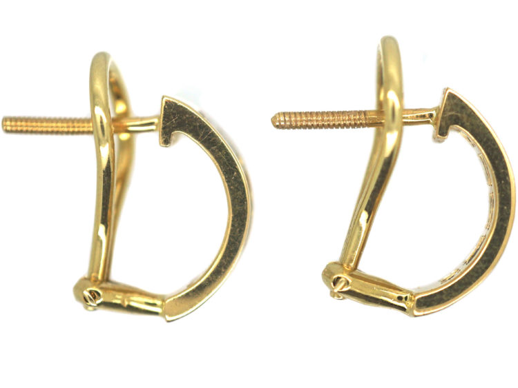 18ct Gold & Diamond Hoop Earrings