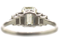 Art Deco Platinum Five Stone Diamond Ring