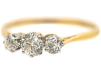 18ct Gold & Platinum, Three Stone Diamond Ring