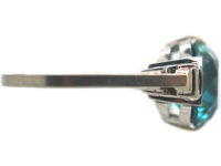 Art Deco 18ct White Gold Zircon Ring