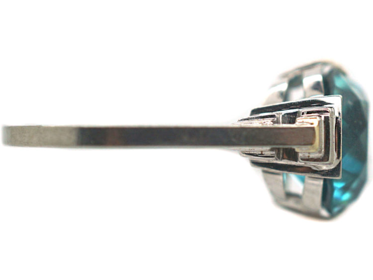 Art Deco 18ct White Gold Zircon Ring
