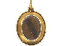 Victorian 18ct Gold Royal Blue Enamel & Natural Split Pearl Pendant with Scallop Motif