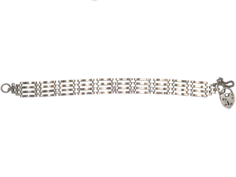 Silver Gate Bracelet with Padlock