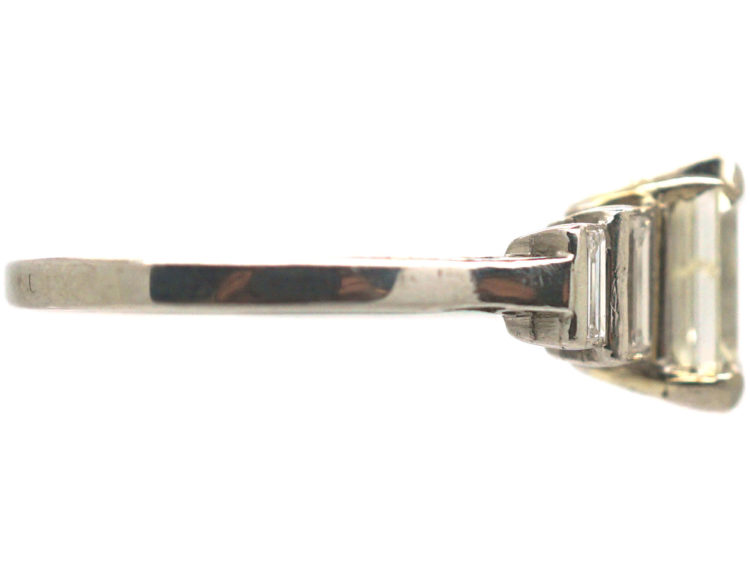 Art Deco Platinum Five Stone Diamond Ring
