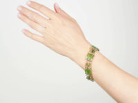 Art Deco 9ct Gold & Nephrite Bracelet