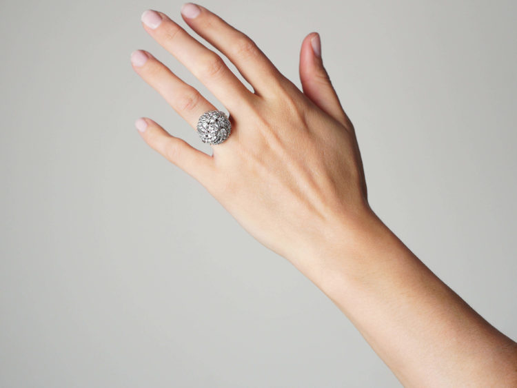 18ct White Gold & Diamond Turban Ring