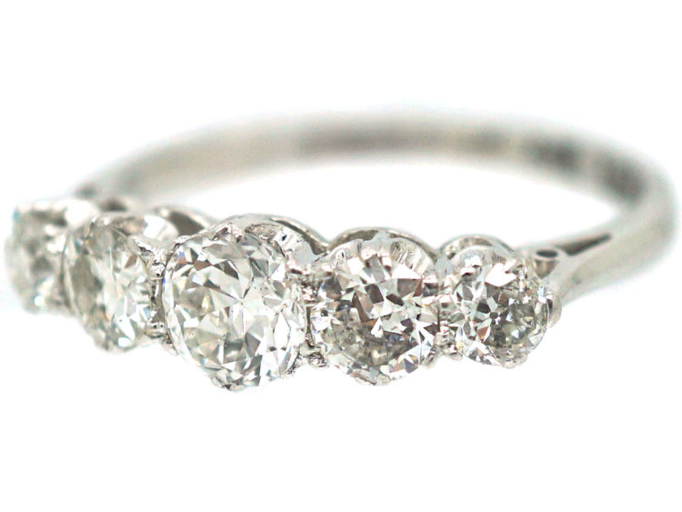 18ct White Gold & Diamond Five Stone Ring
