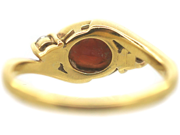 18ct Gold, Garnet and Diamond Ring