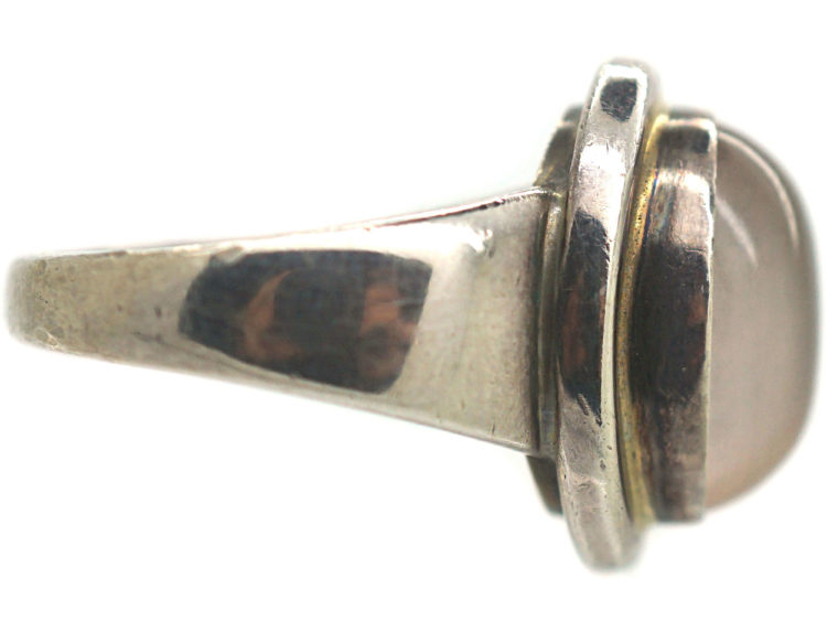 Silver & Agate Ring by Georg Jensen