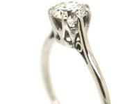 Art Deco Platinum, Diamond Solitaire Ring
